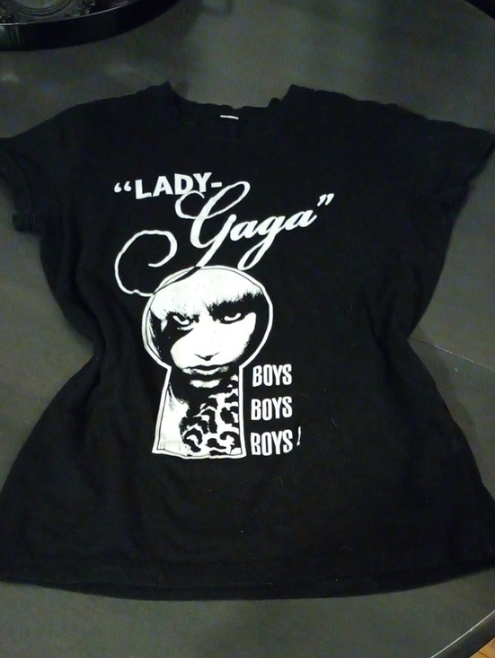 Tops - Lady Gaga-Graphic Tee - Black